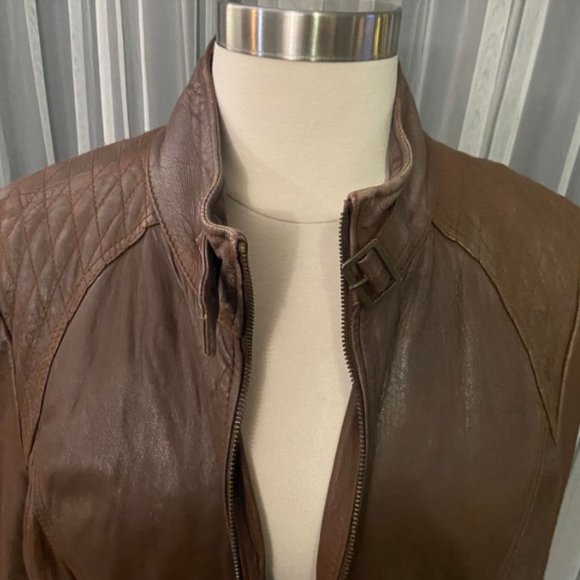 EUC Black Rivet Wilsons Leather Brown leather Jacket size 3X - Picture 2 of 8